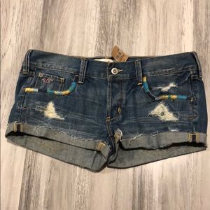 Hollister low rise patchwork shorts